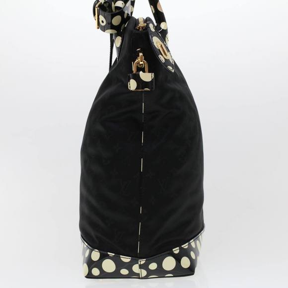 LOUIS VUITTON Vernis Dot Infinity Lockit MM Bag Black M40682 Auth ar9434B - Picture 4 of 16
